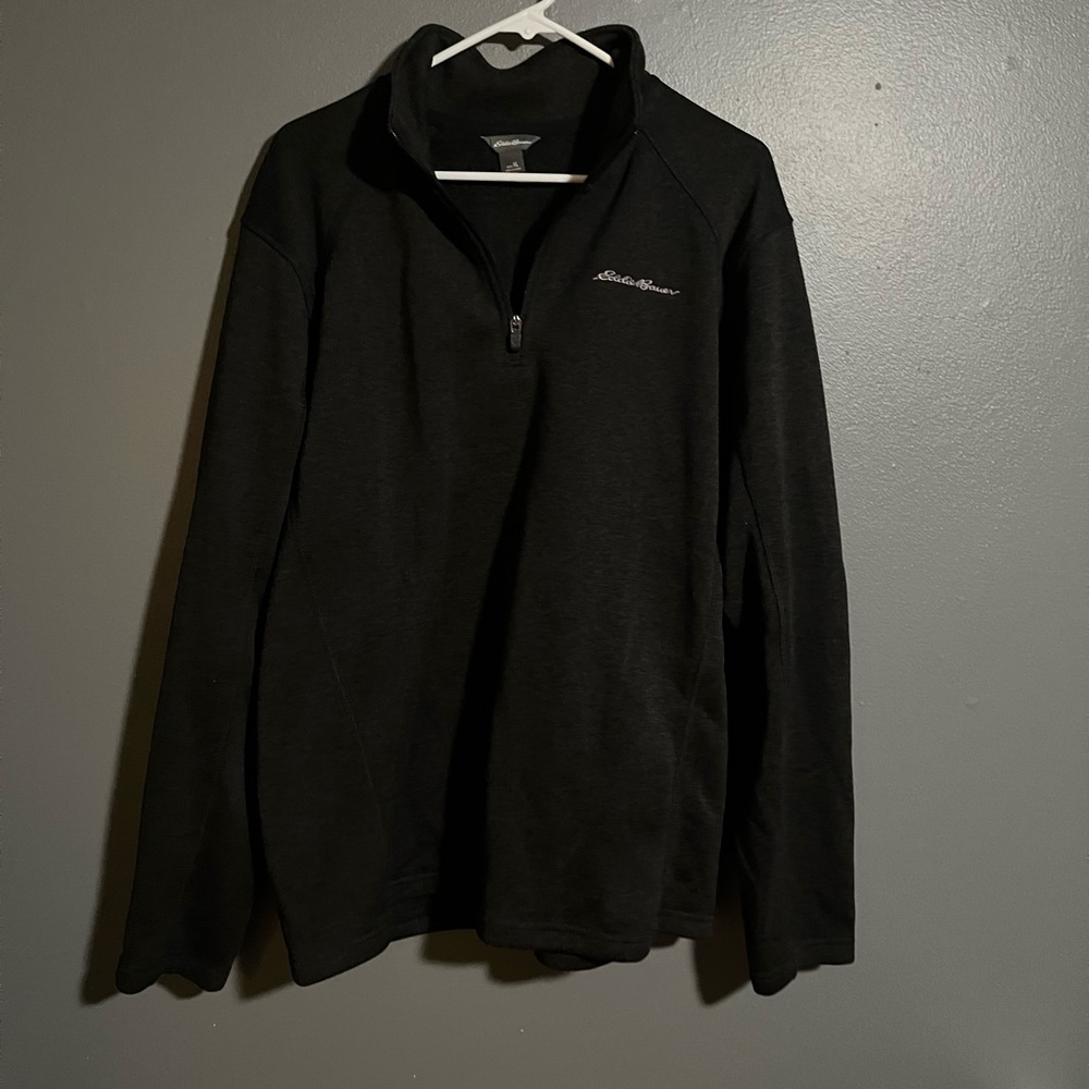 Eddie Bauer Zipper sweater brown black size XL like new.